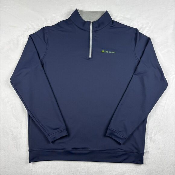Peter Millar Other - Peter Millar Perth Performance 1/4 Zip Pullover Navy Mens XL Golf Stretch Logo